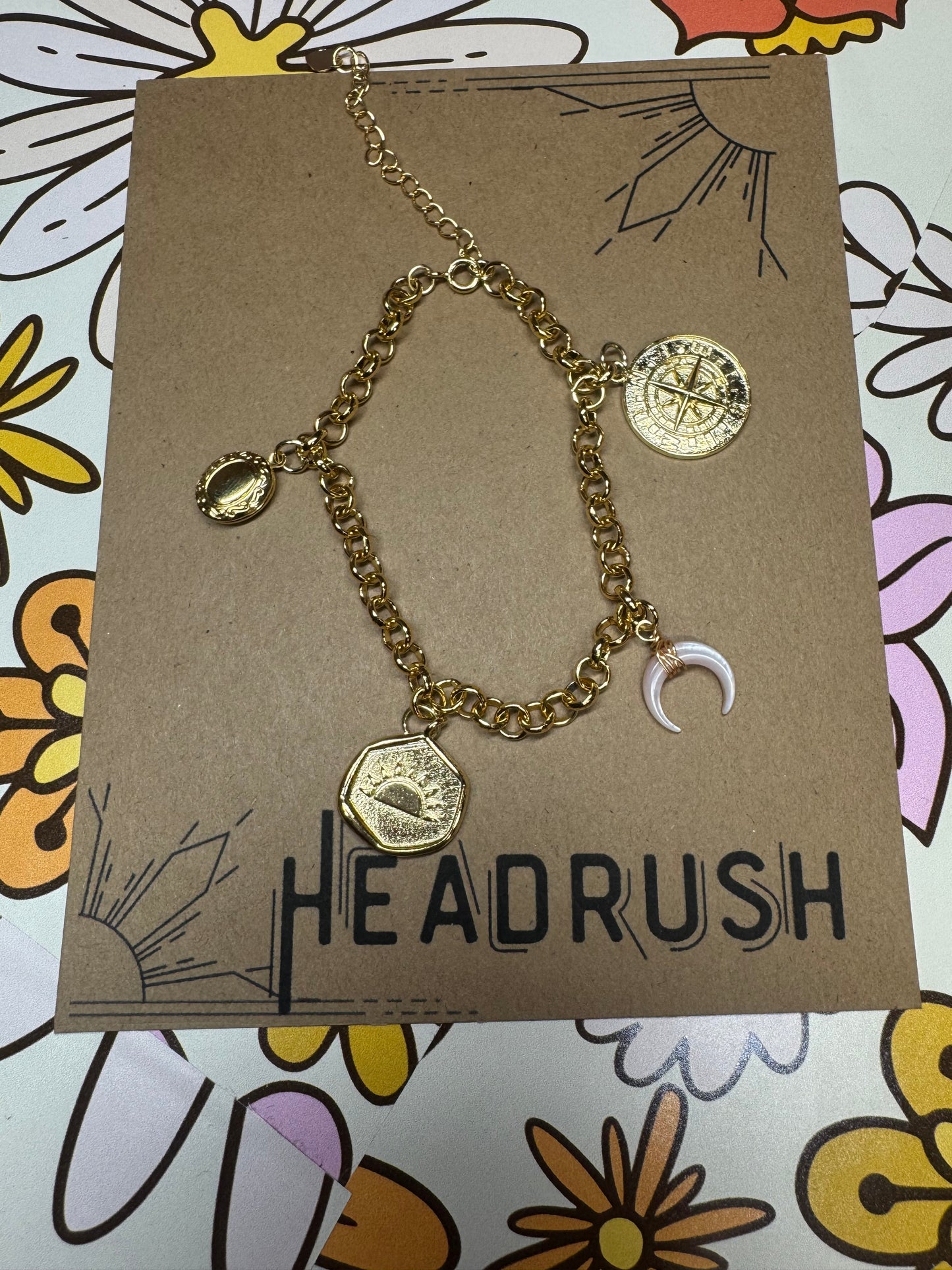 The Adventurist-Gold Charm Bracelet