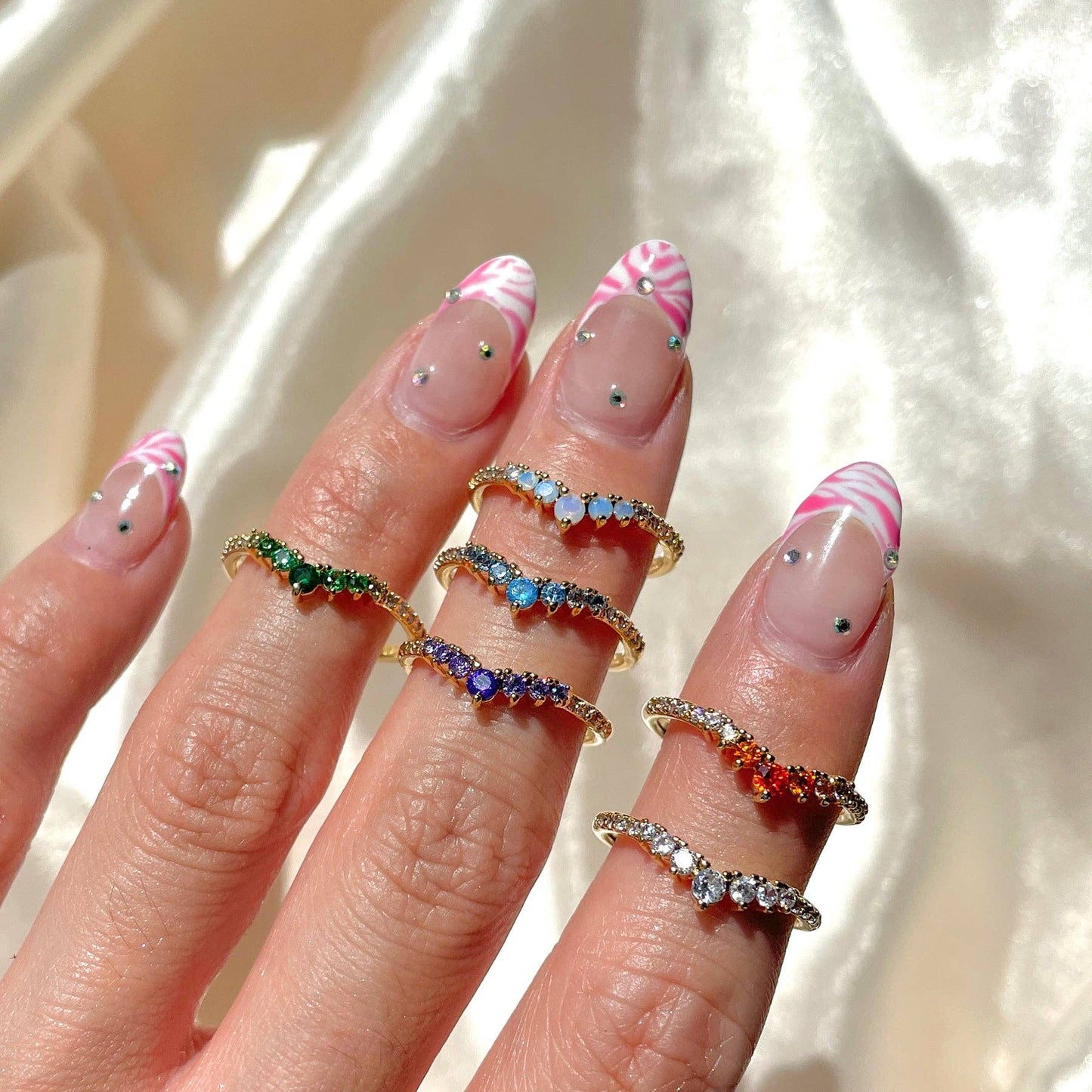 Birthstone Ring: Silver / October / 6