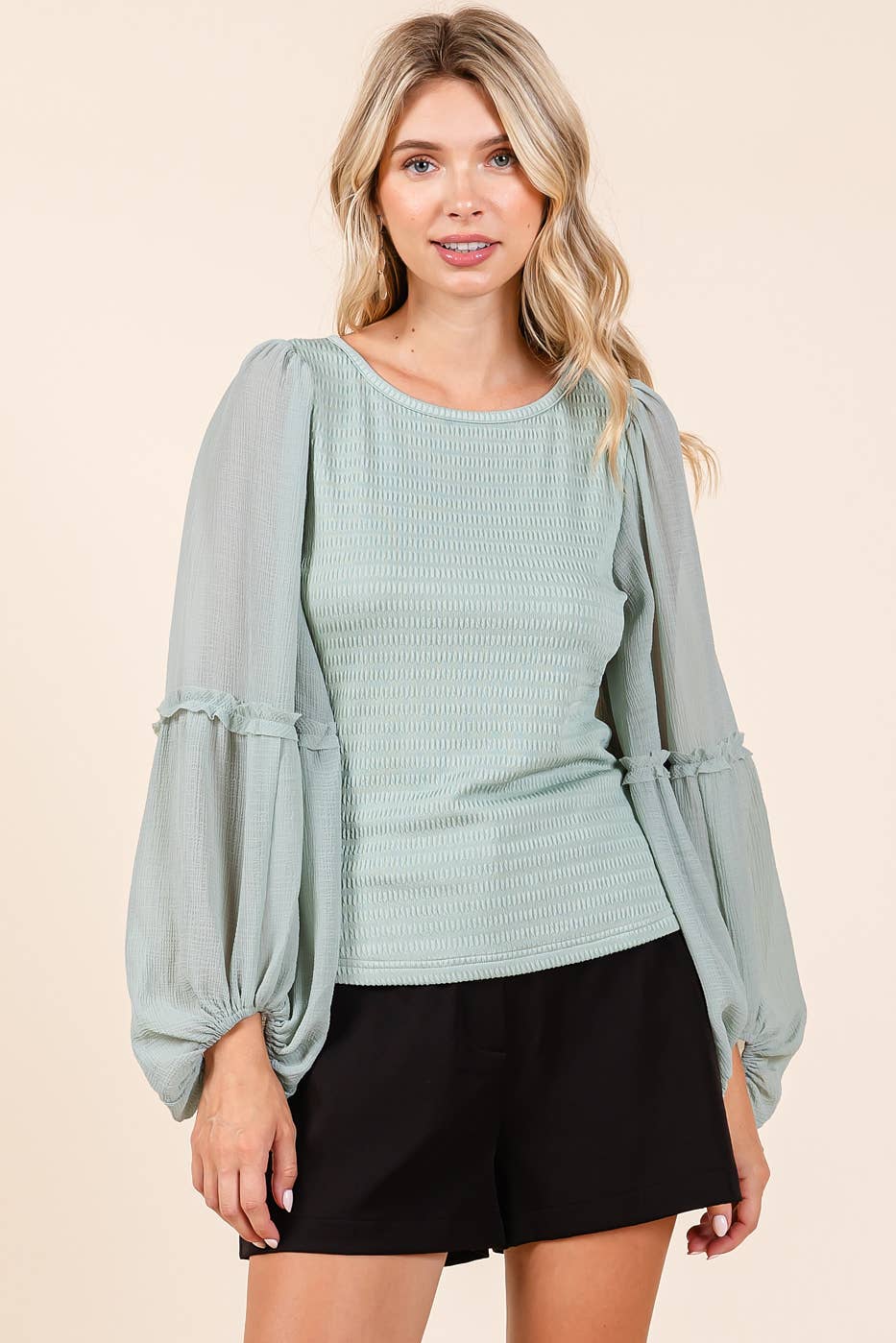 Laura-Sage Chiffon Long Sleeve Blouse
