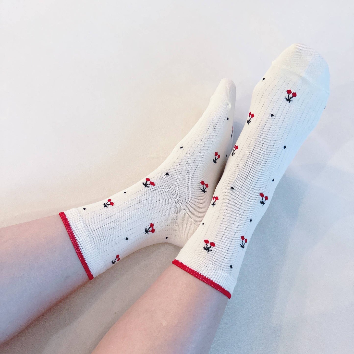 Cherries All Over Sock Set Of 2