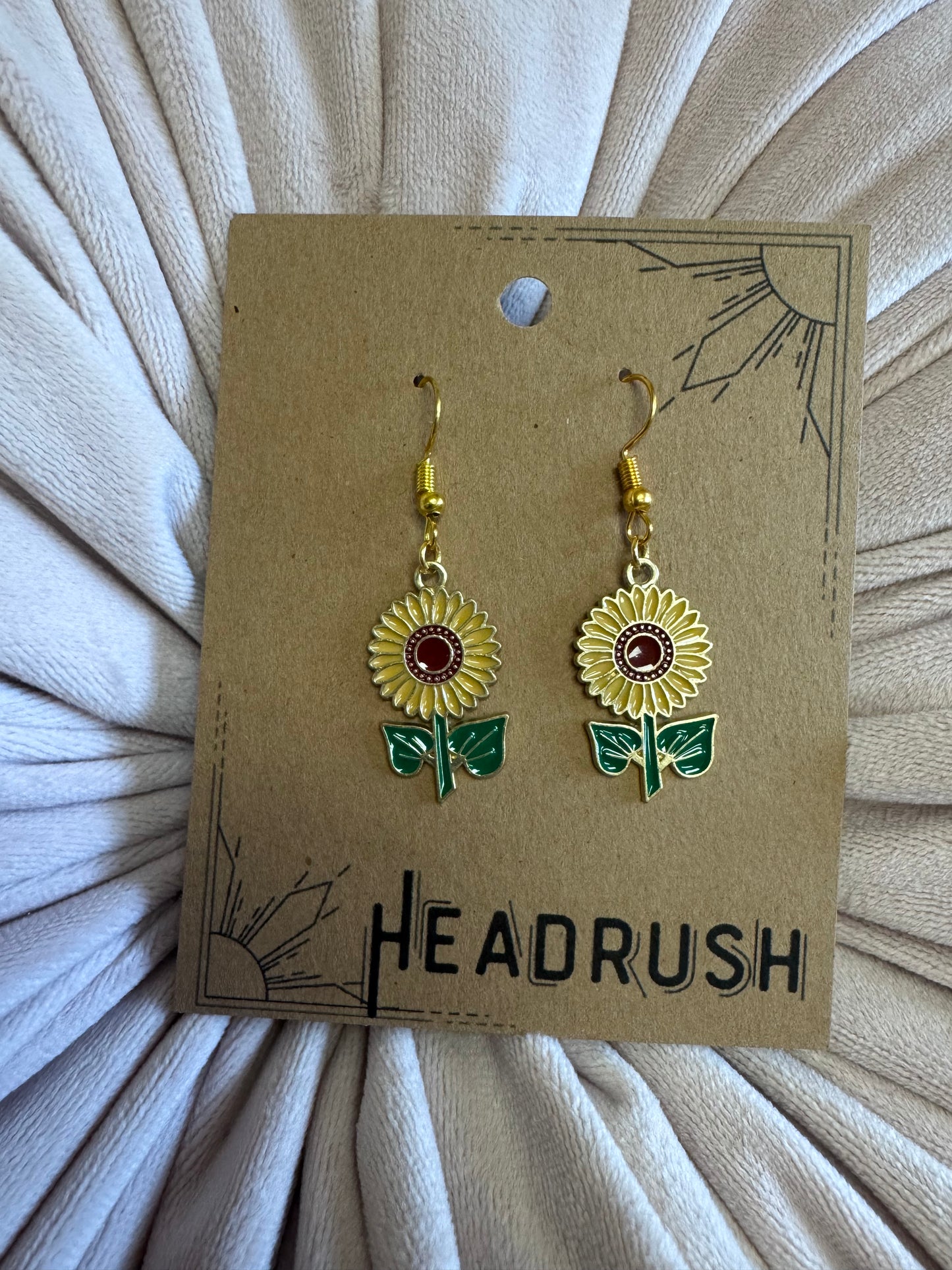 Sunflower Dangle Earrings