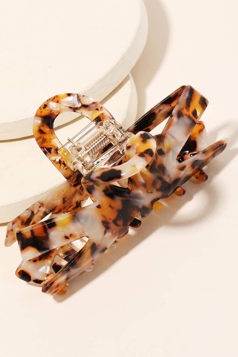 Acetate Bow Hair Claw Set: BL