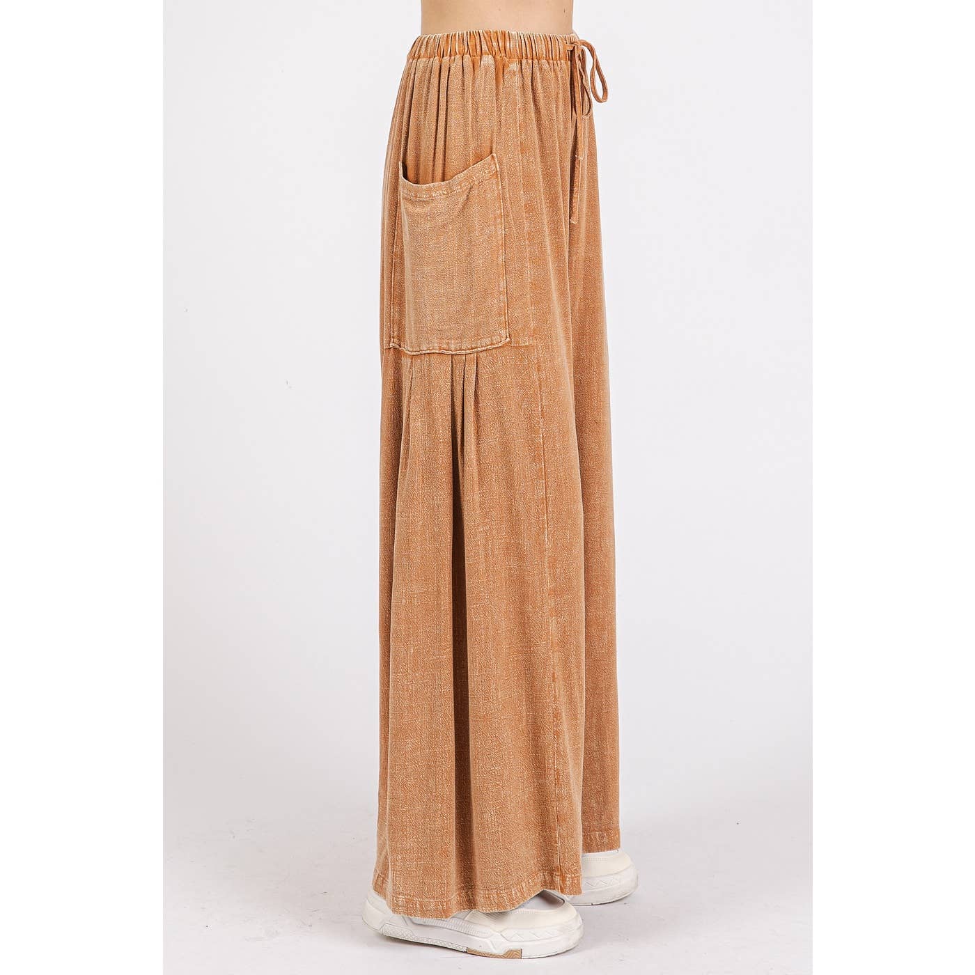 Carmella-Linen Mineral Washed Relaxed Pant