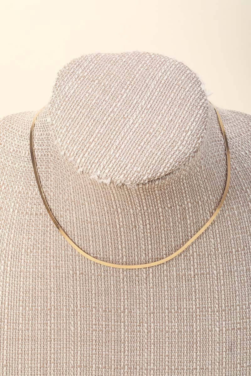 Snake Chain Link Necklace: GOLD