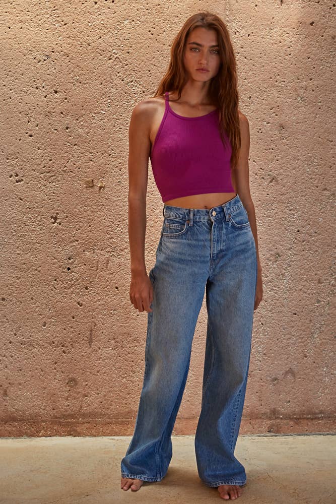 Sissy-Seamless Sleeveless Halter Neck Top