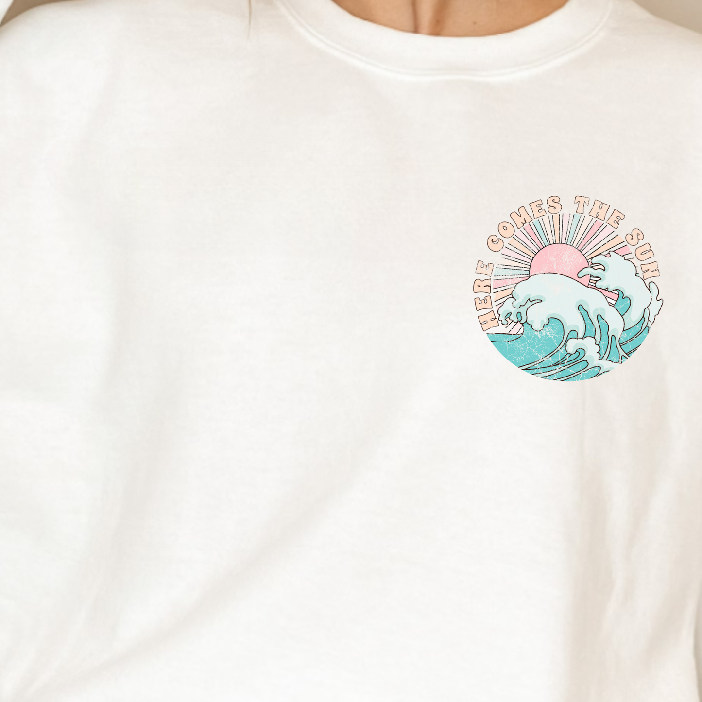(shirt not included) Here Comes The Sun - Matte Clear Film Transfer