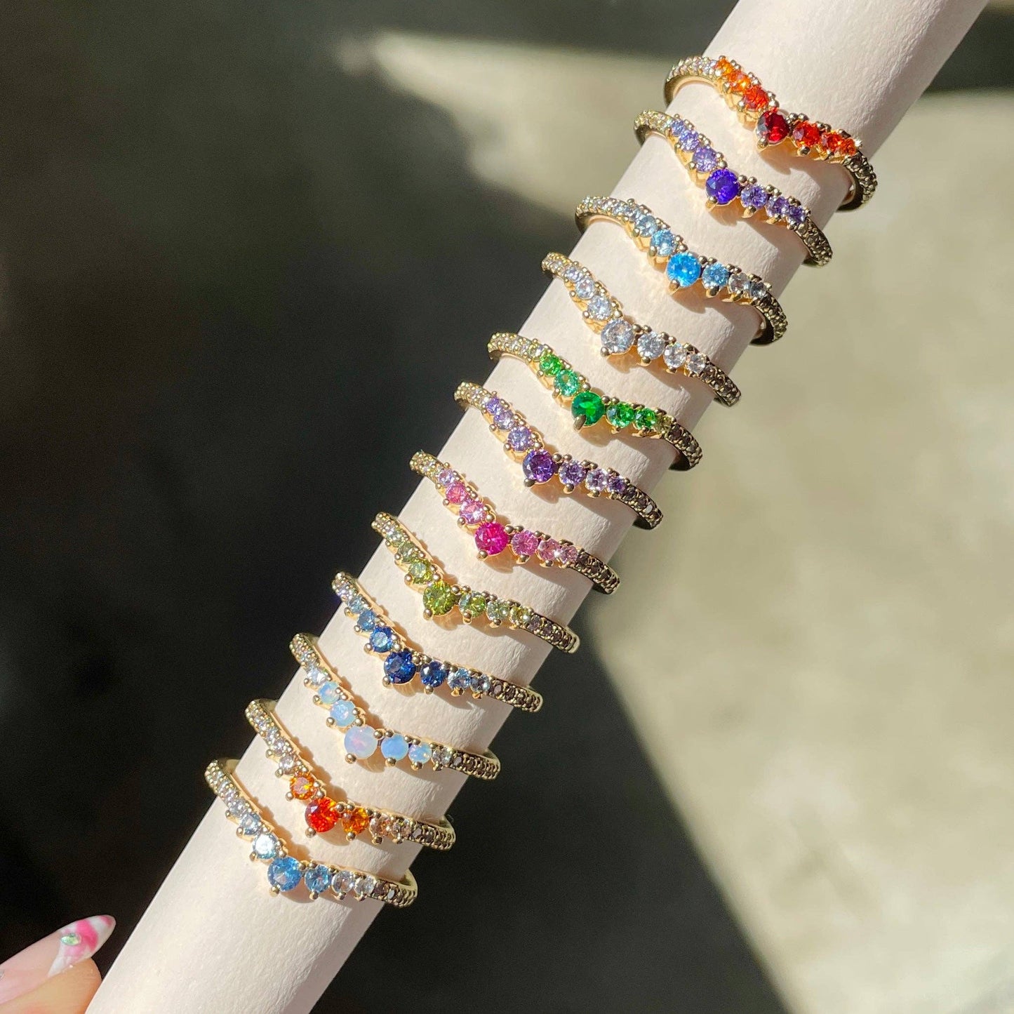Birthstone Ring: Silver / October / 6