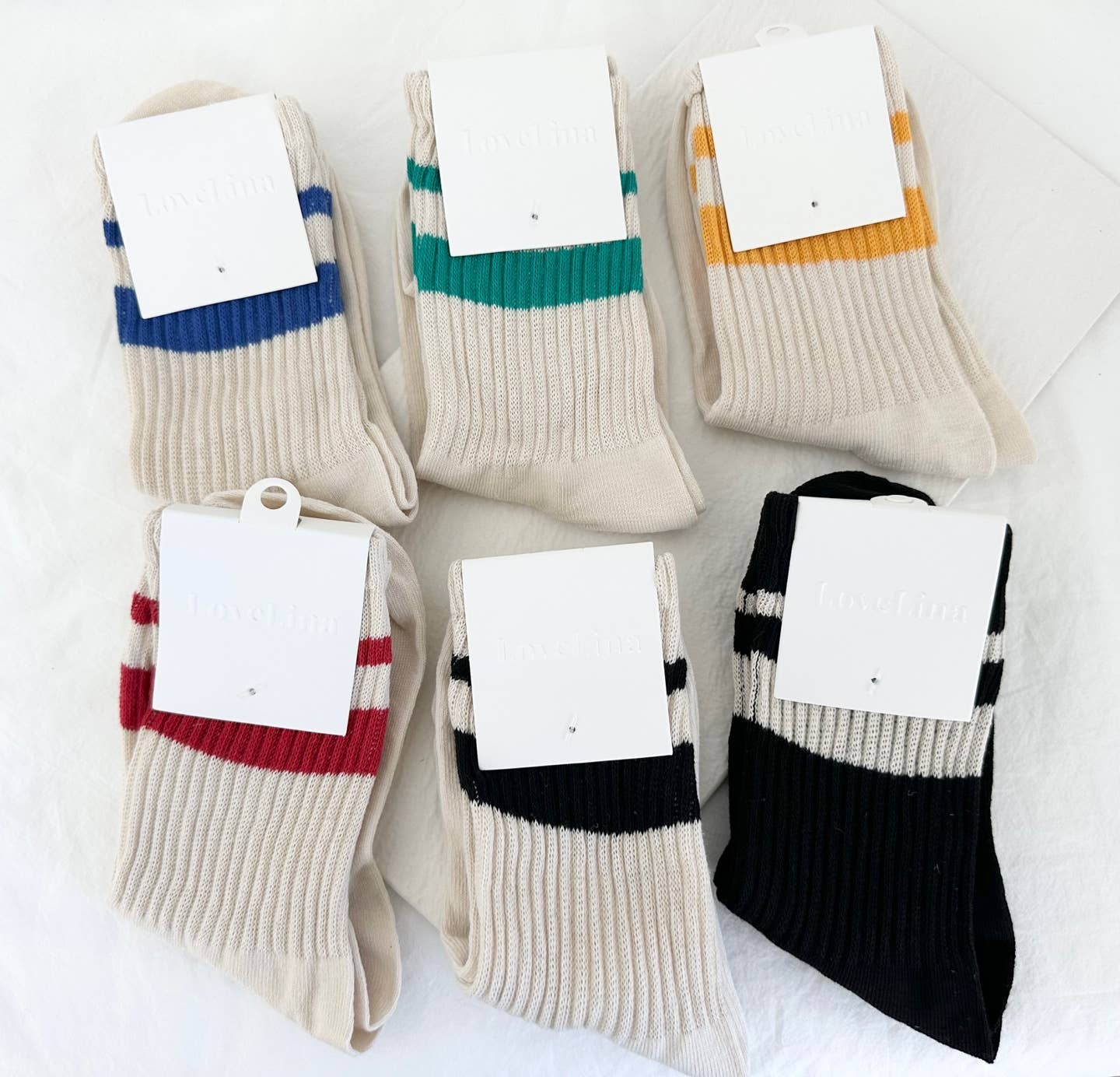 Striped Crew Socks - JUCO