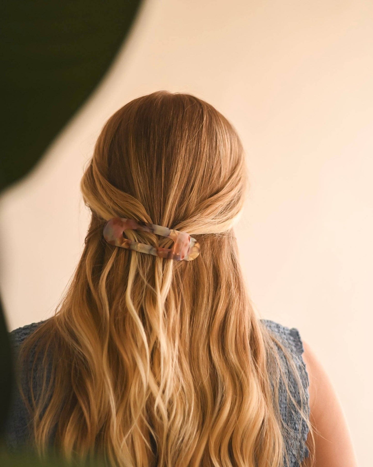 Luxe Lay Flat Hair Clip in Blue // Eco-Conscious