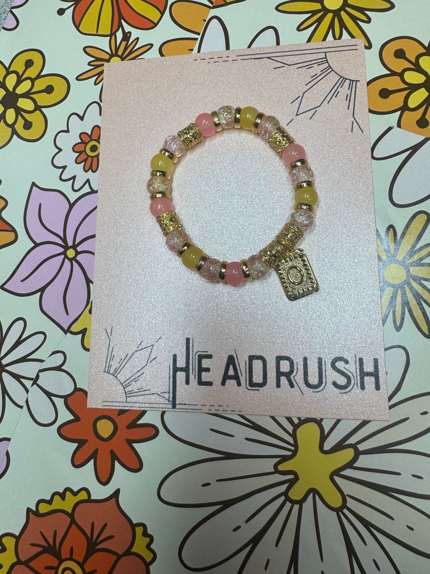 Customized Hand Crafted Beaded Initial Bracelet