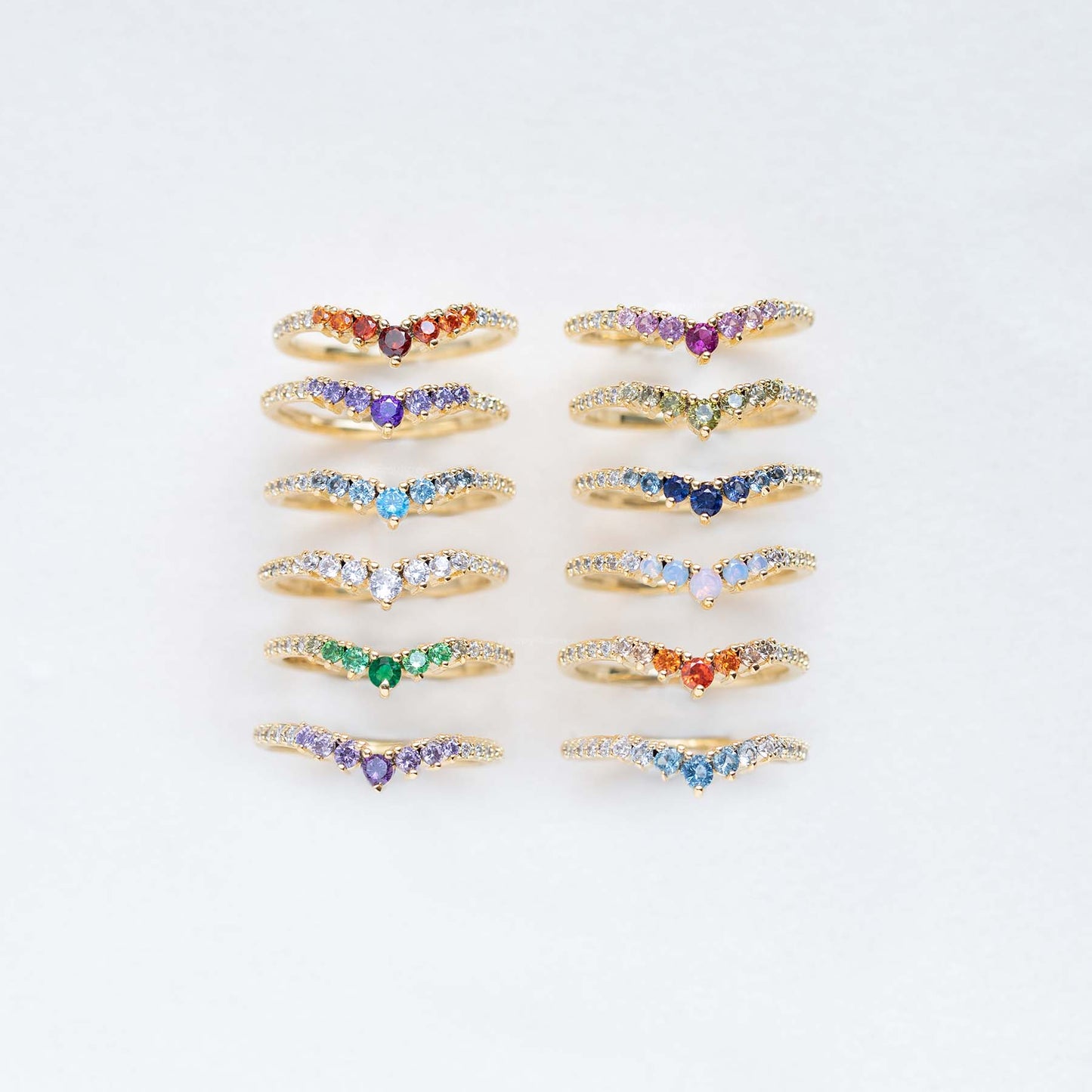 Birthstone Ring: Silver / October / 6