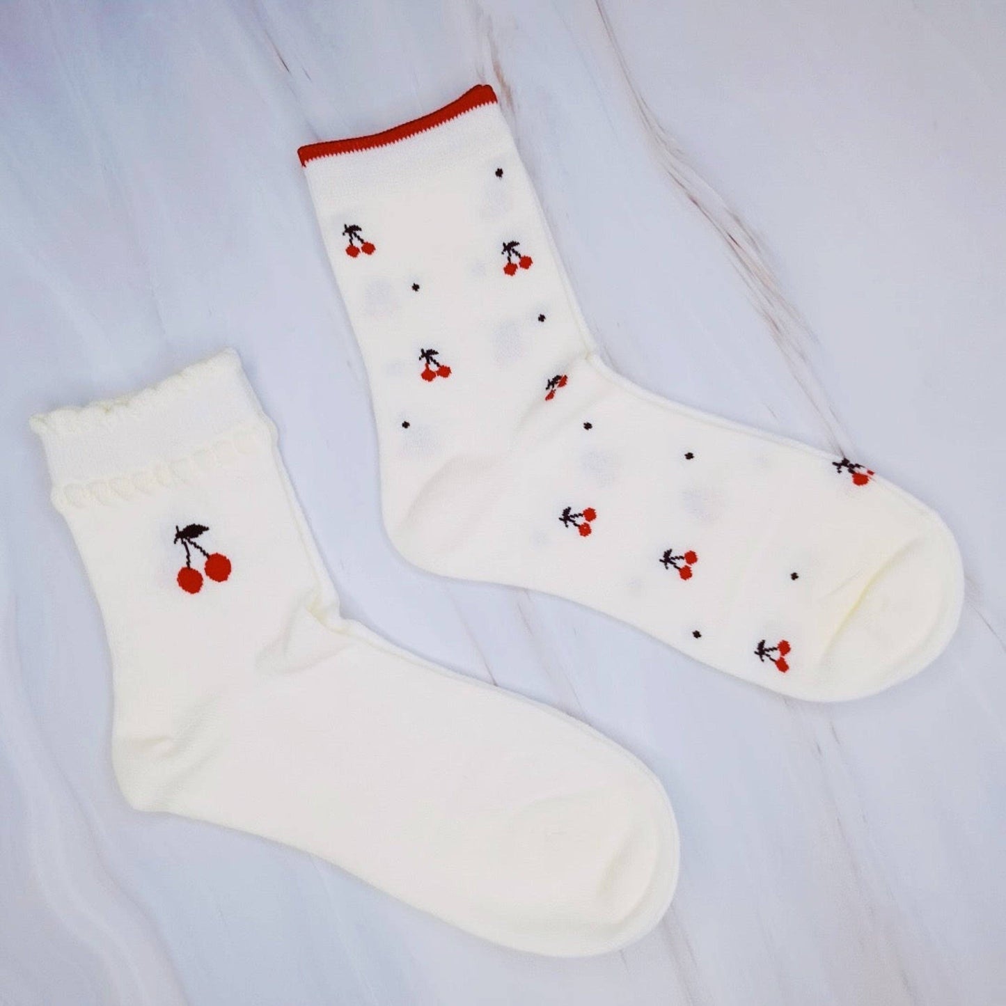 Cherries All Over Sock Set Of 2