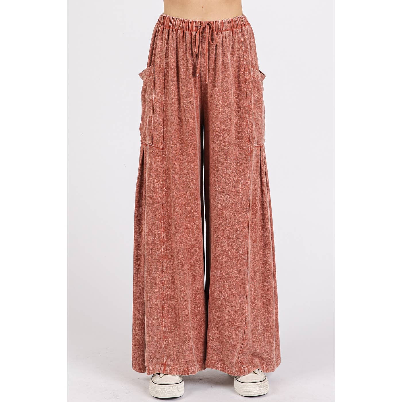 Carmella-Linen Mineral Washed Relaxed Pant