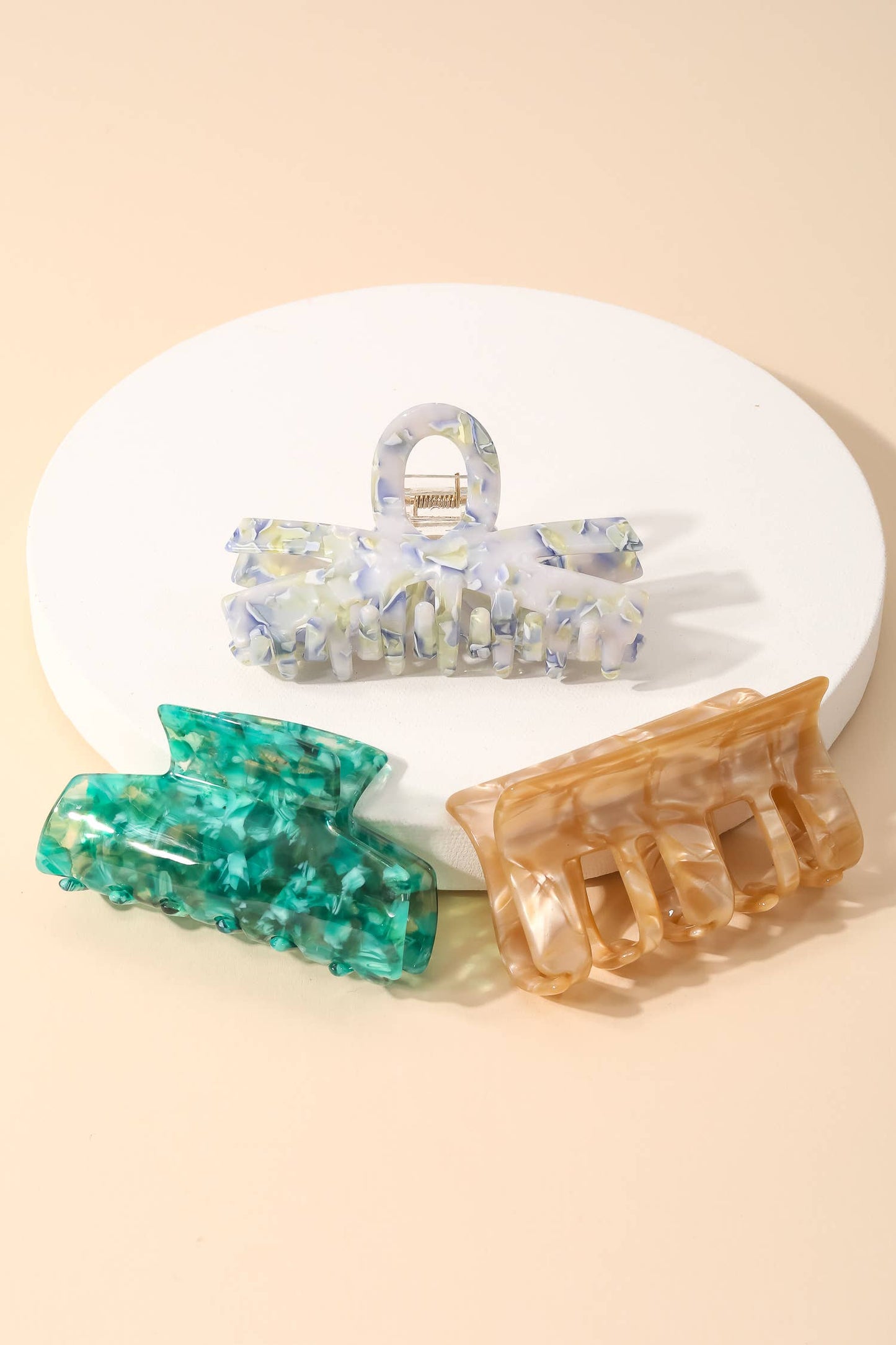 Acetate Bow Hair Claw Set: BL