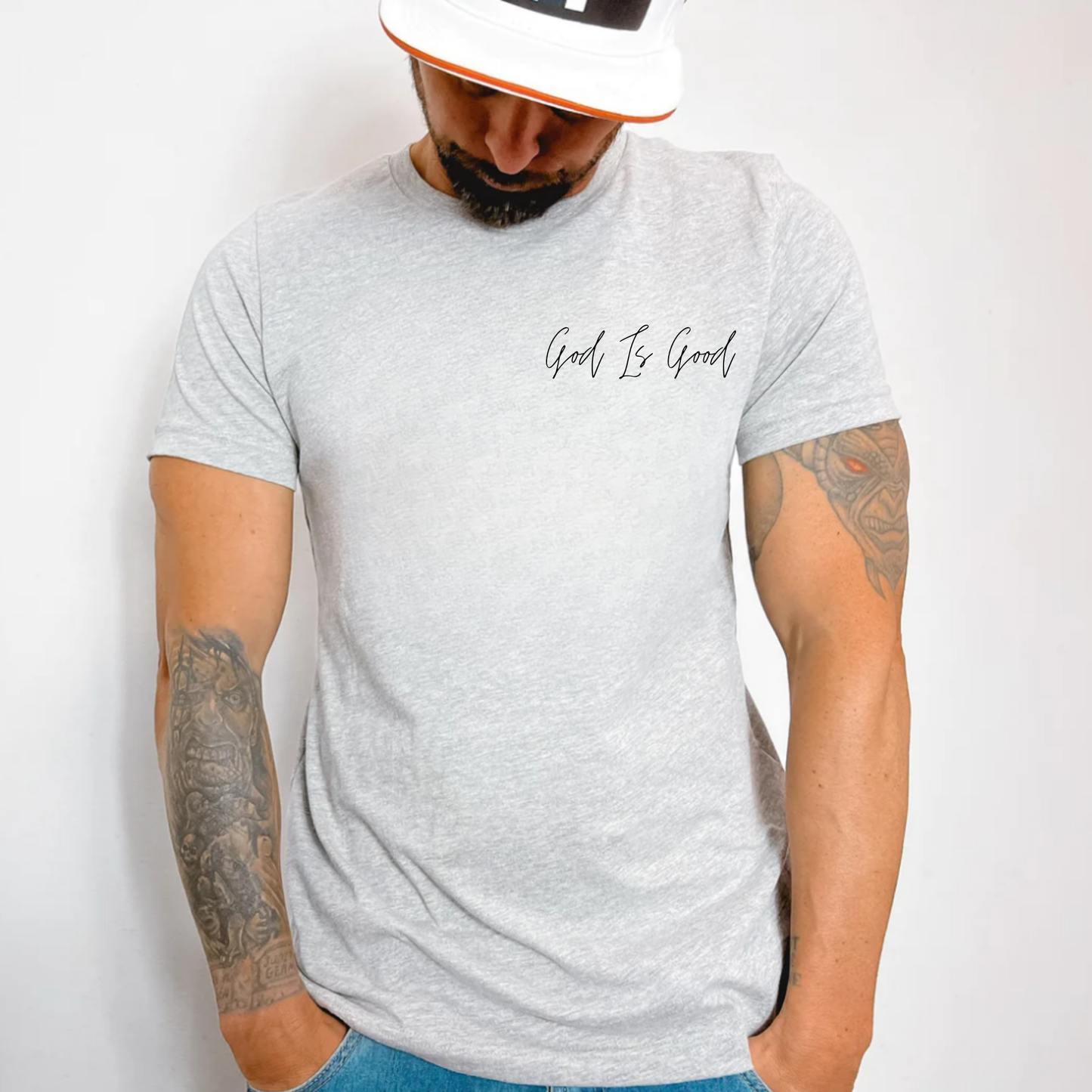 God is Good Script - Matte Clear Film Transfer