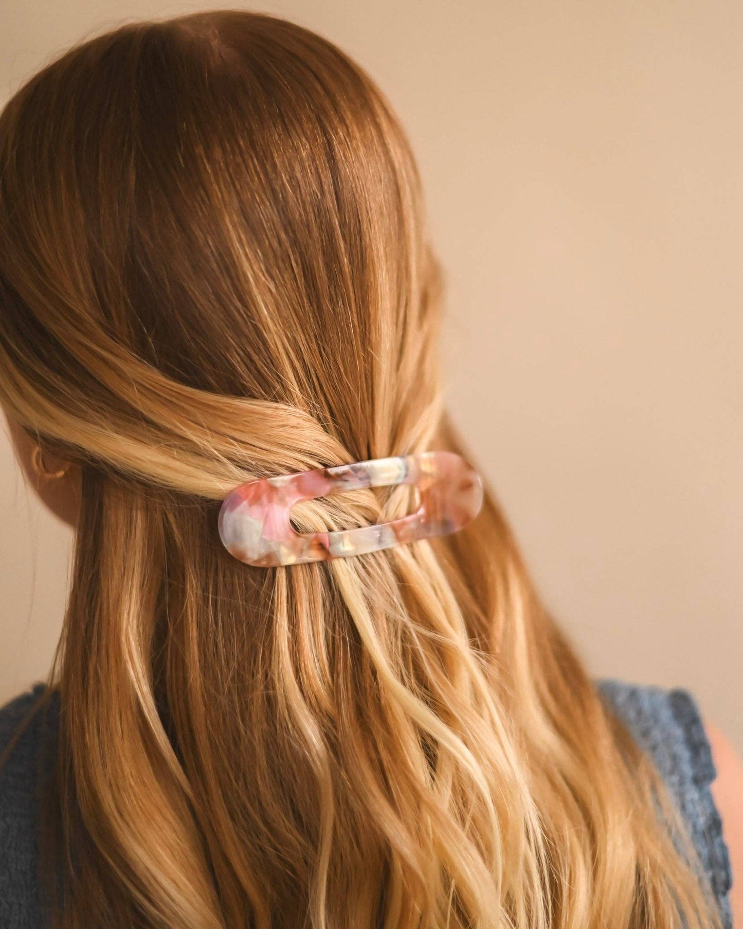 Luxe Lay Flat Hair Clip in Blue // Eco-Conscious