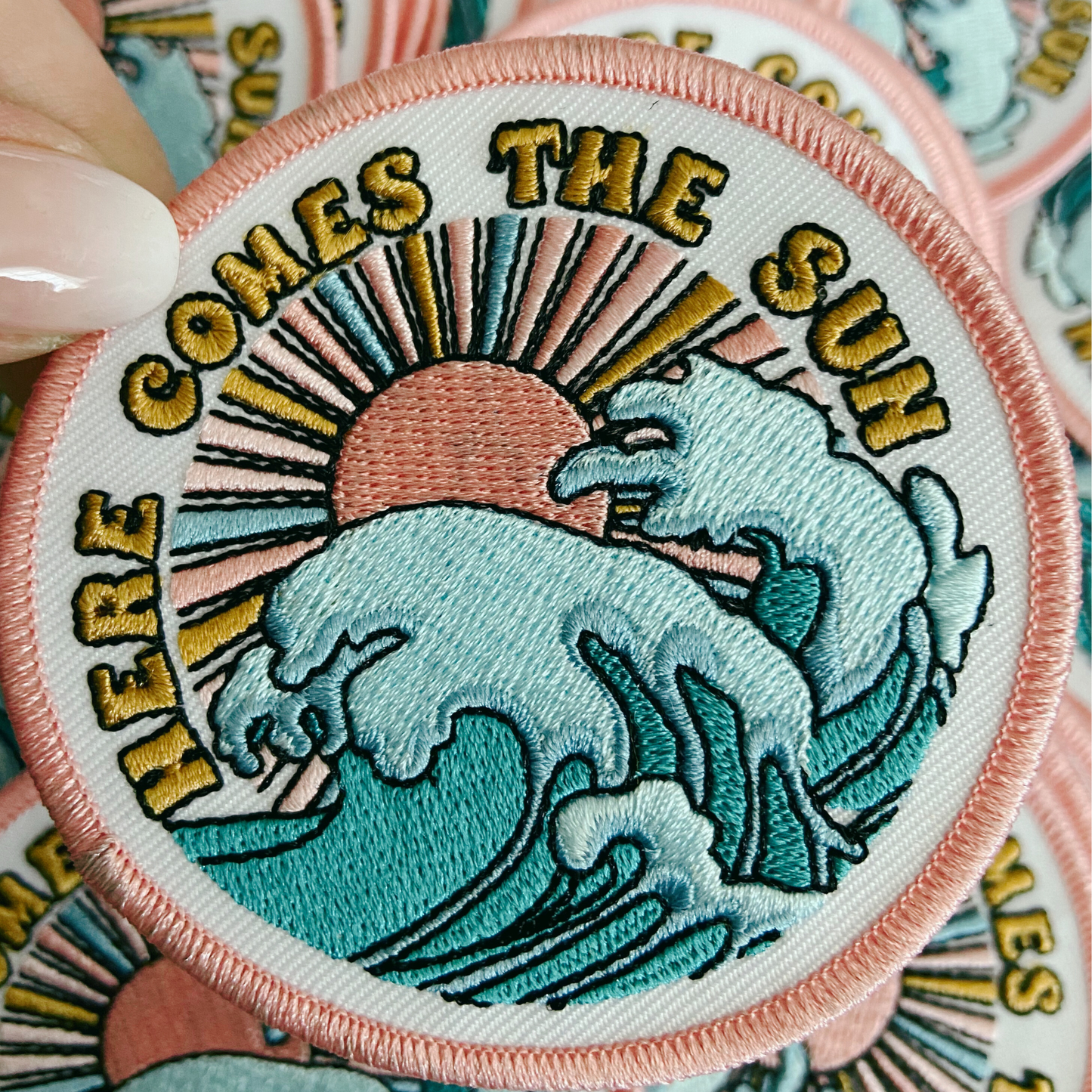 3" Here Comes The Sun - Embroidered Hat Patch