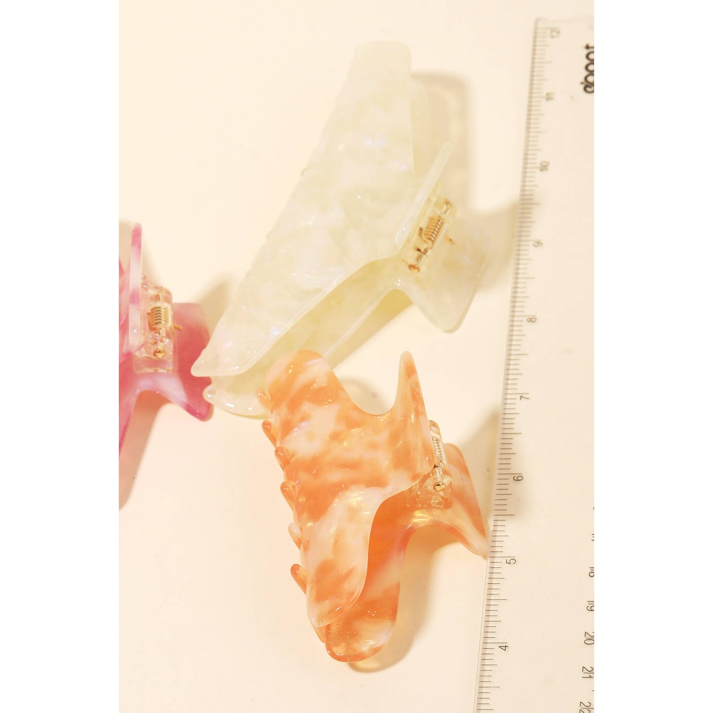 Acetate Jaw Hair Clip Set: MULTI