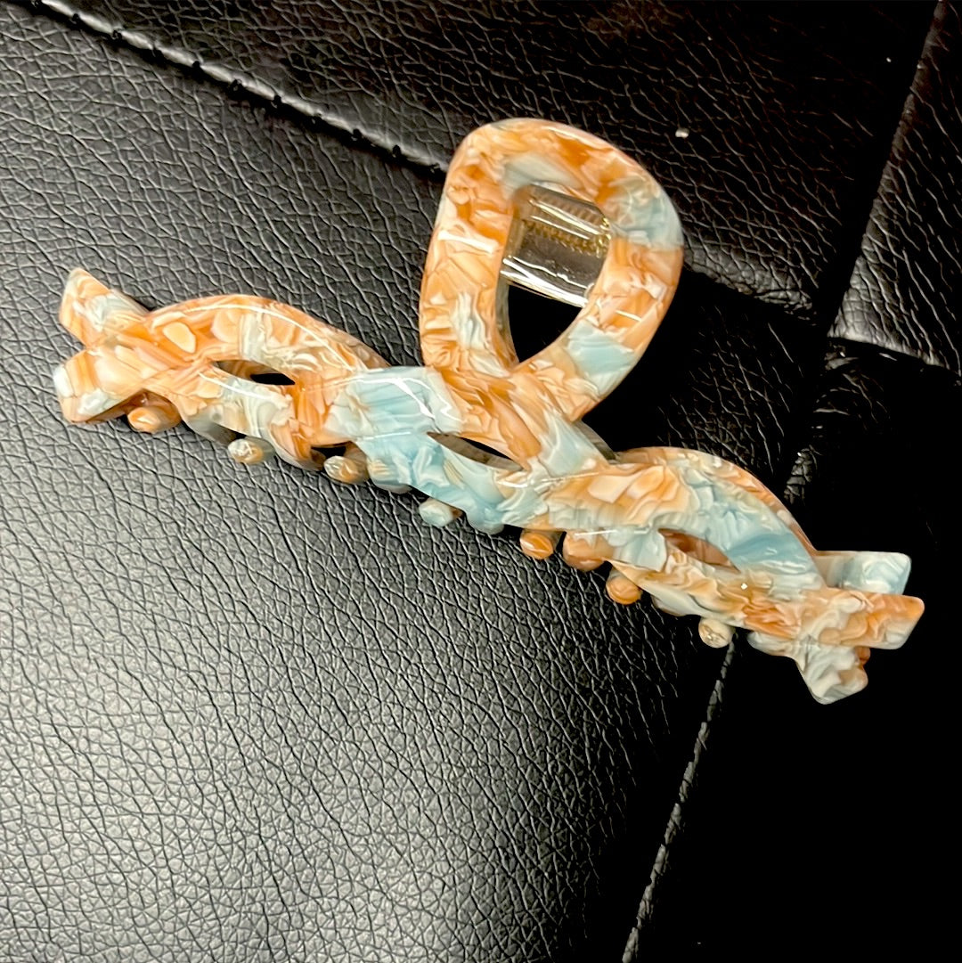 Swirly Marble Hair Claw Clip
