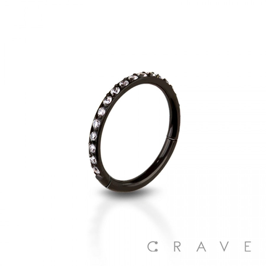 Bling Out-Hinged Segment Hoop Ring