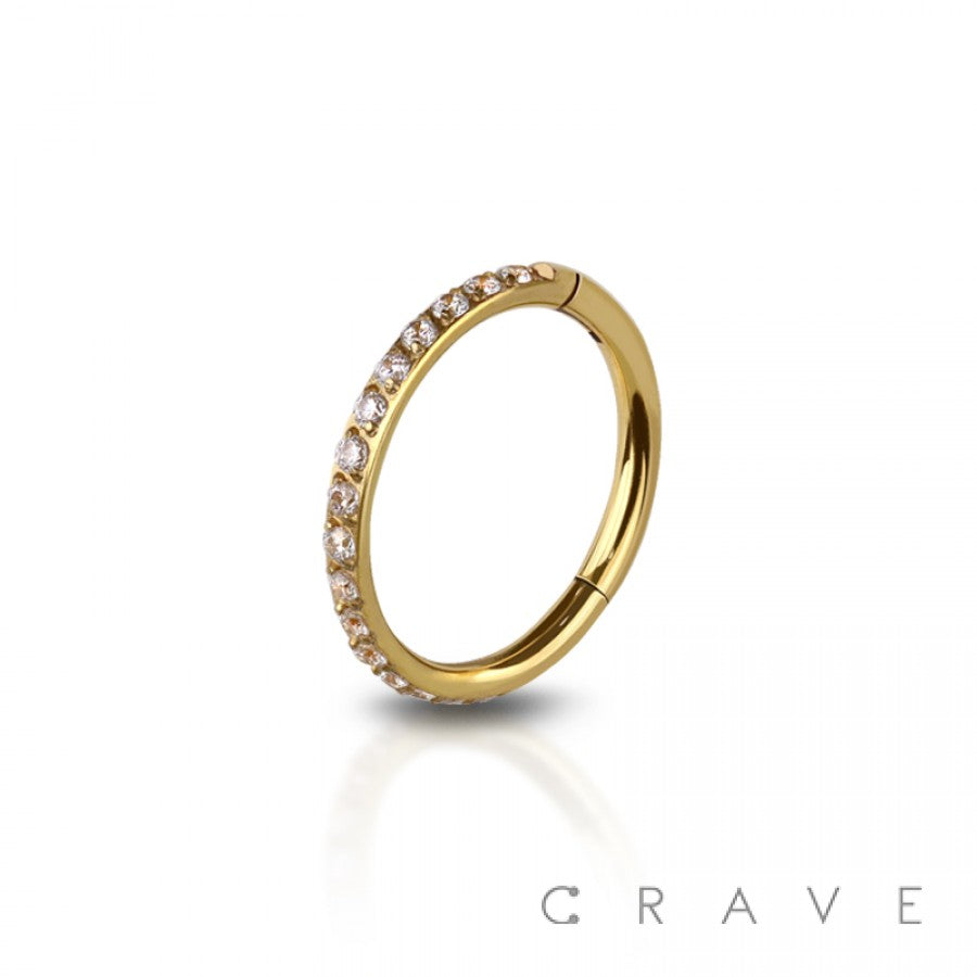 Bling Out-Hinged Segment Hoop Ring