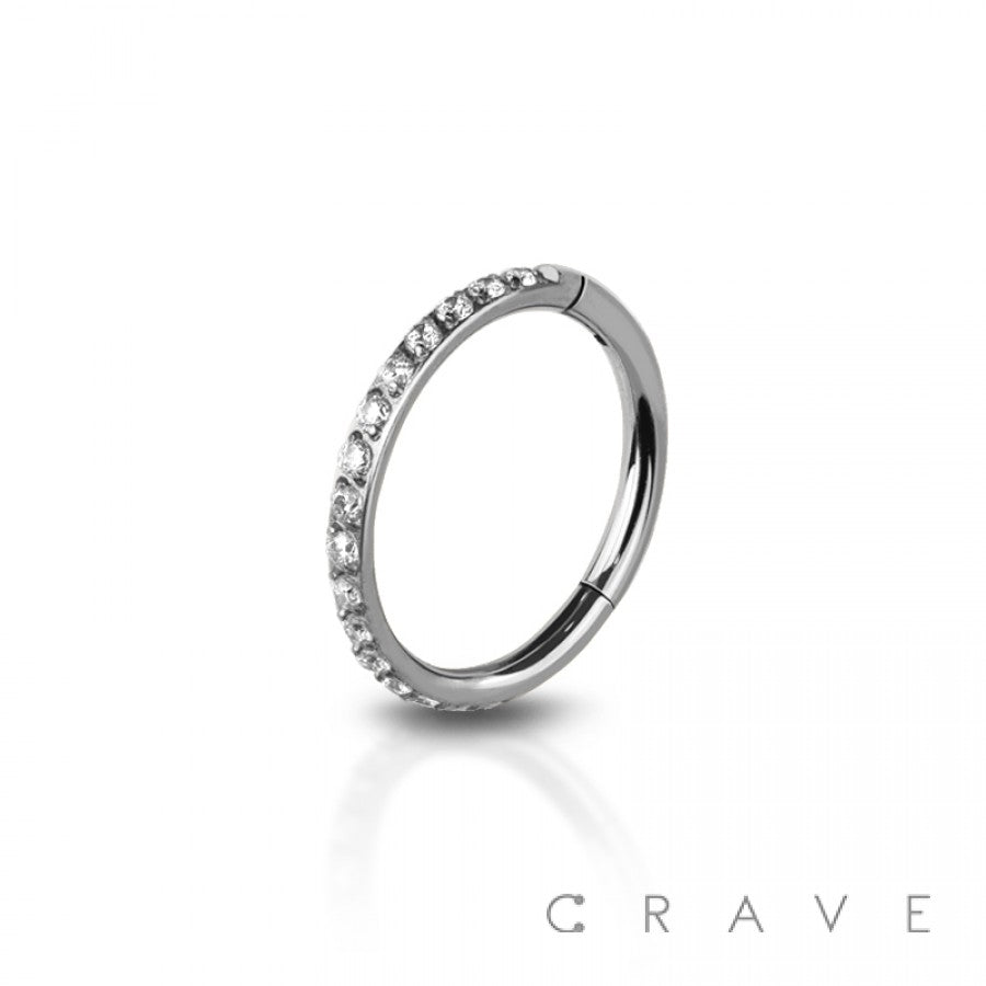 Bling Out-Hinged Segment Hoop Ring