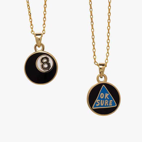 Magic 8-Ball Double Sided Pendant Necklace