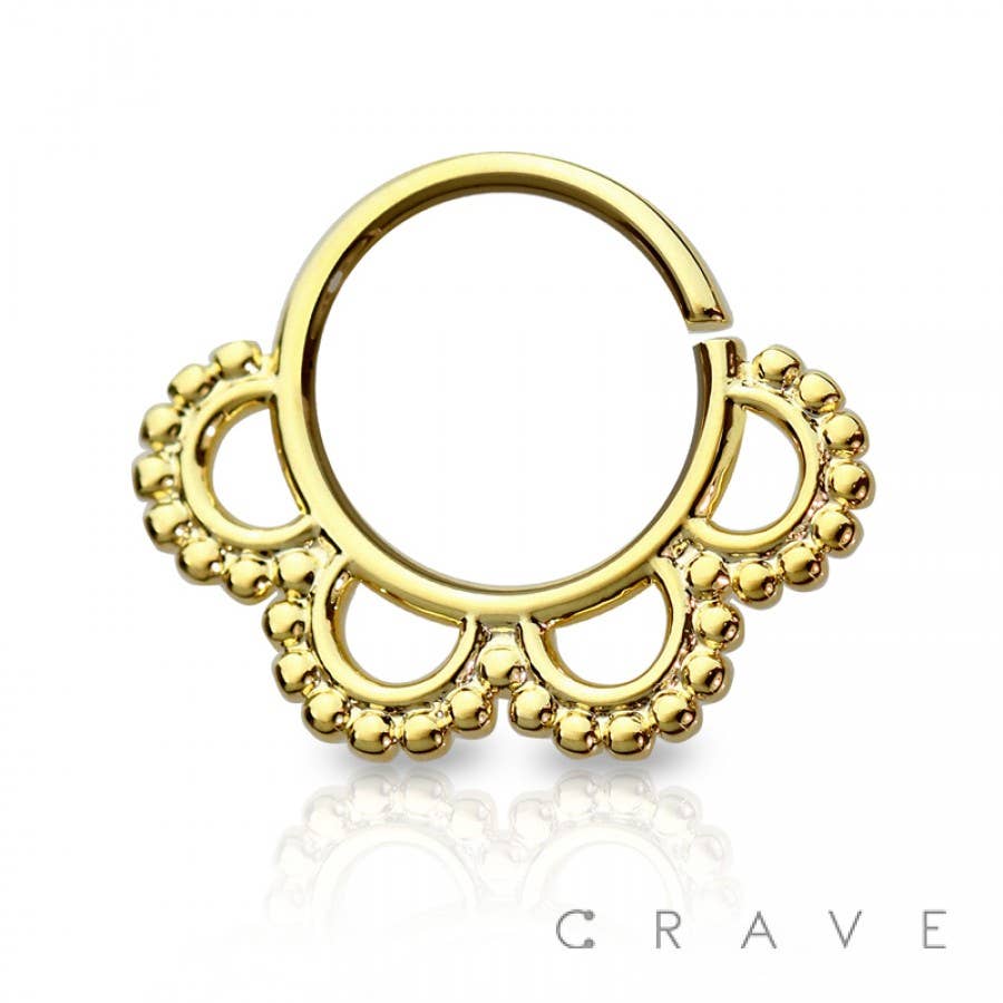 BLOSSOM FILIGREE SEPTUM RING ROSE GOLD