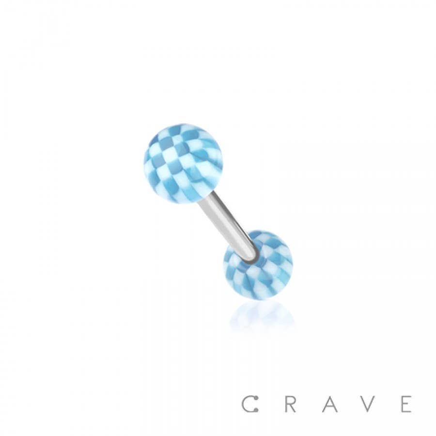 Blue Checkered Barbell
