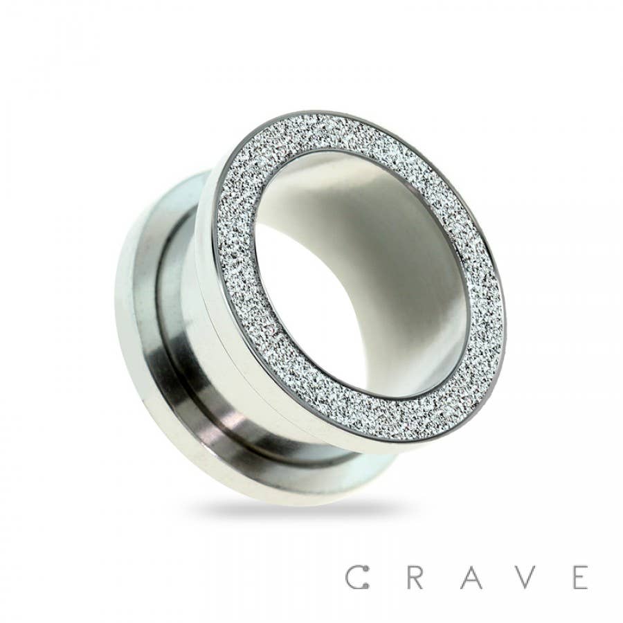 Silver Sand Blast 316L SS Screw Fit Tunnel Plugs