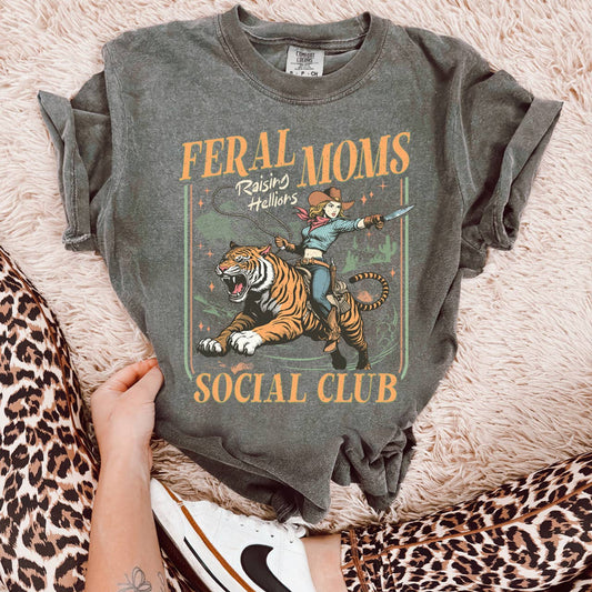 Feral Moms Social Club DTF Heat Transfer