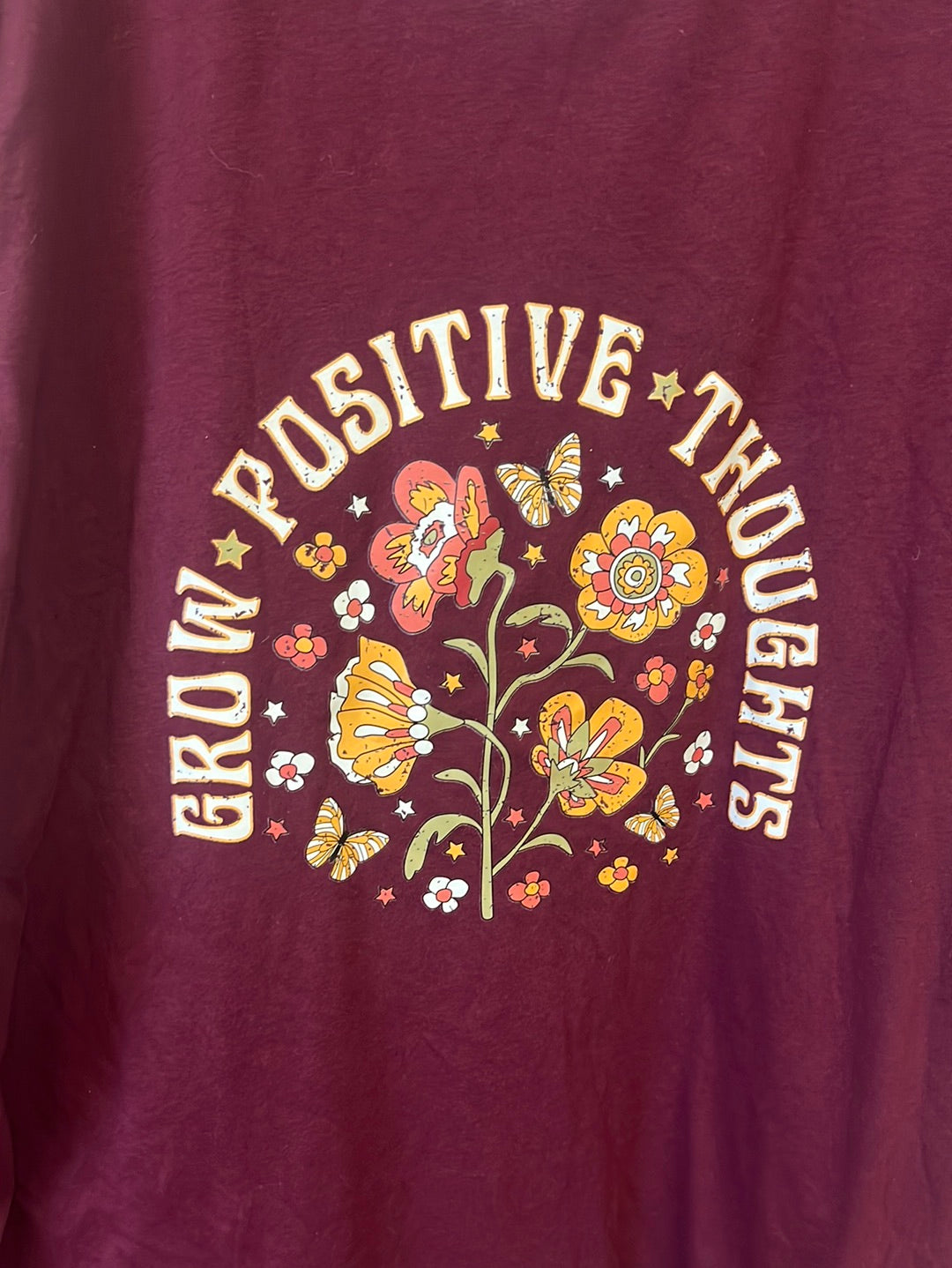 Grow Positive Thoughts Floral Graphic Tee