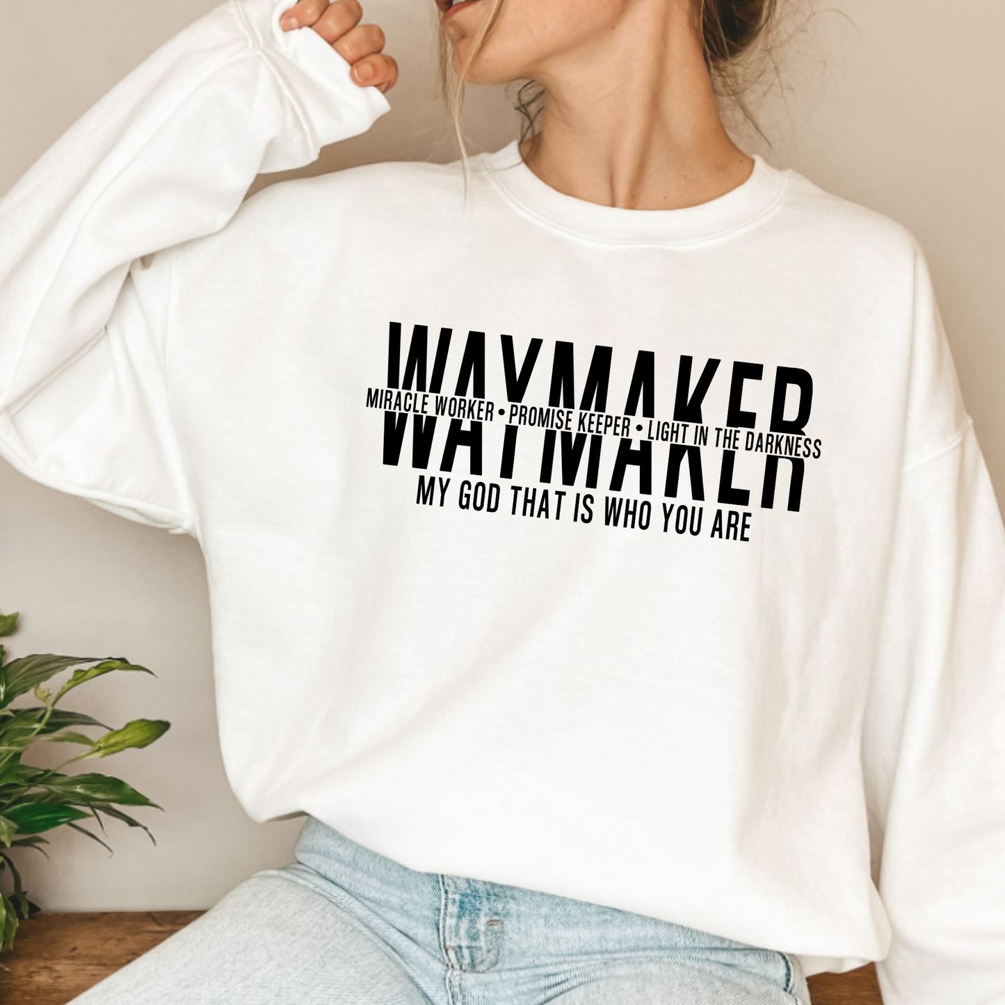 (shirt not included) WAYMAKER in Black- Screen print Transfer