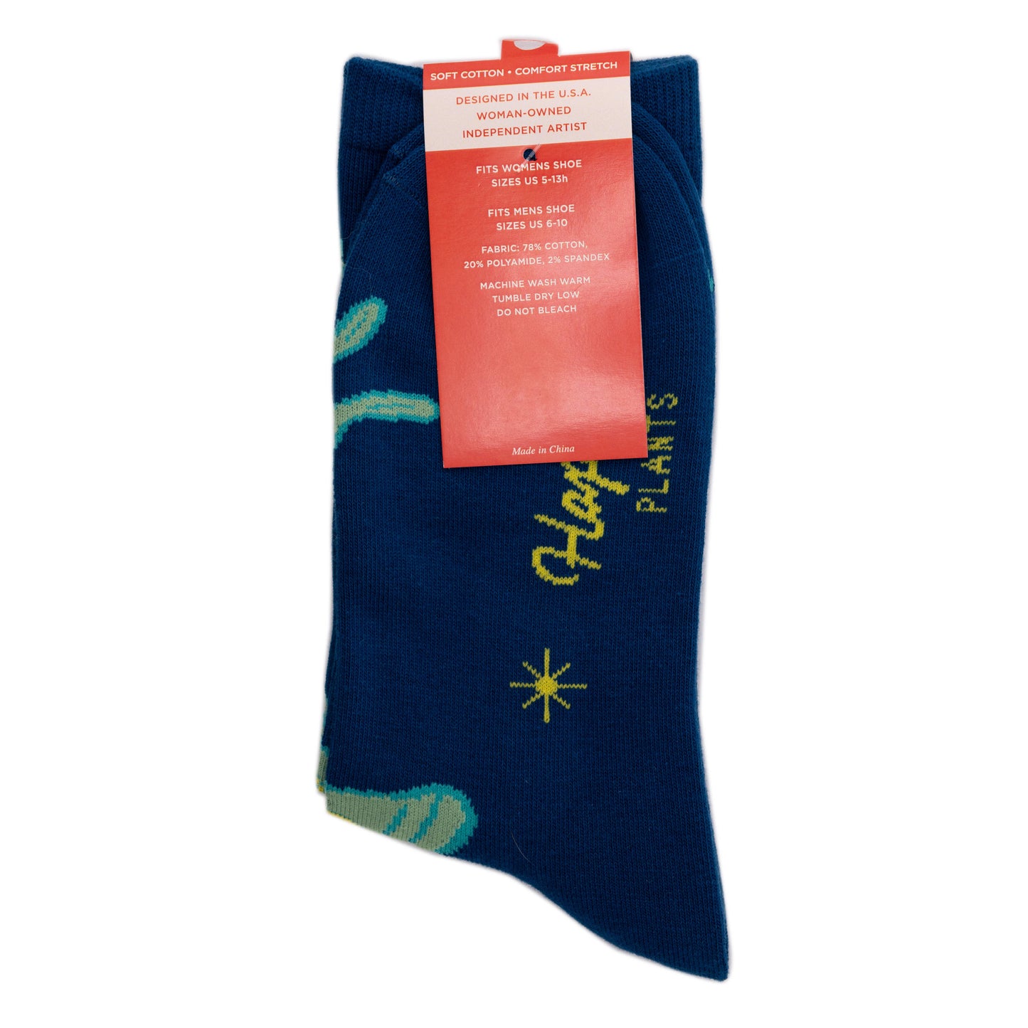 Luna Moth Socks Cotton Blend