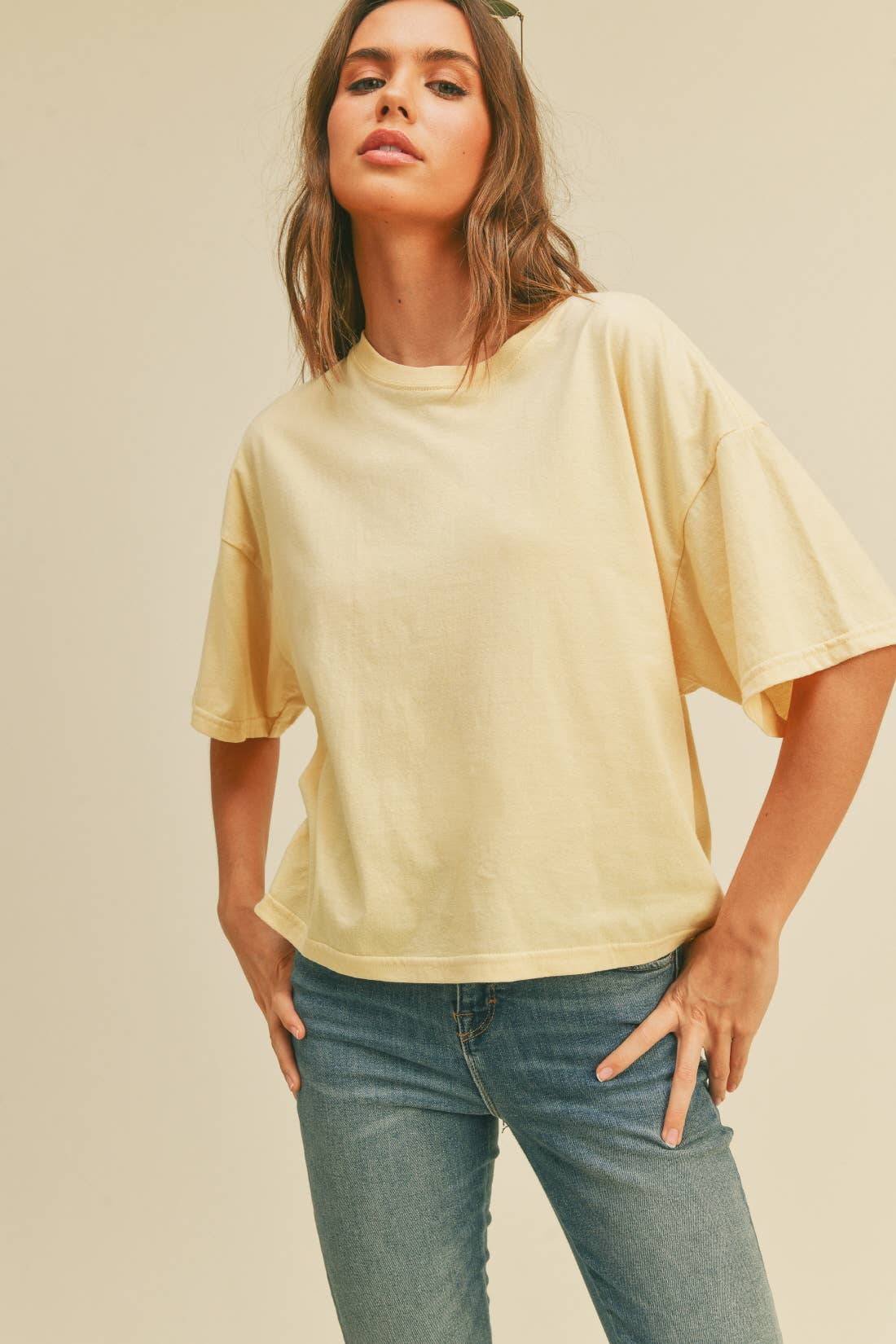 Blank Long Cropped T-Shirt