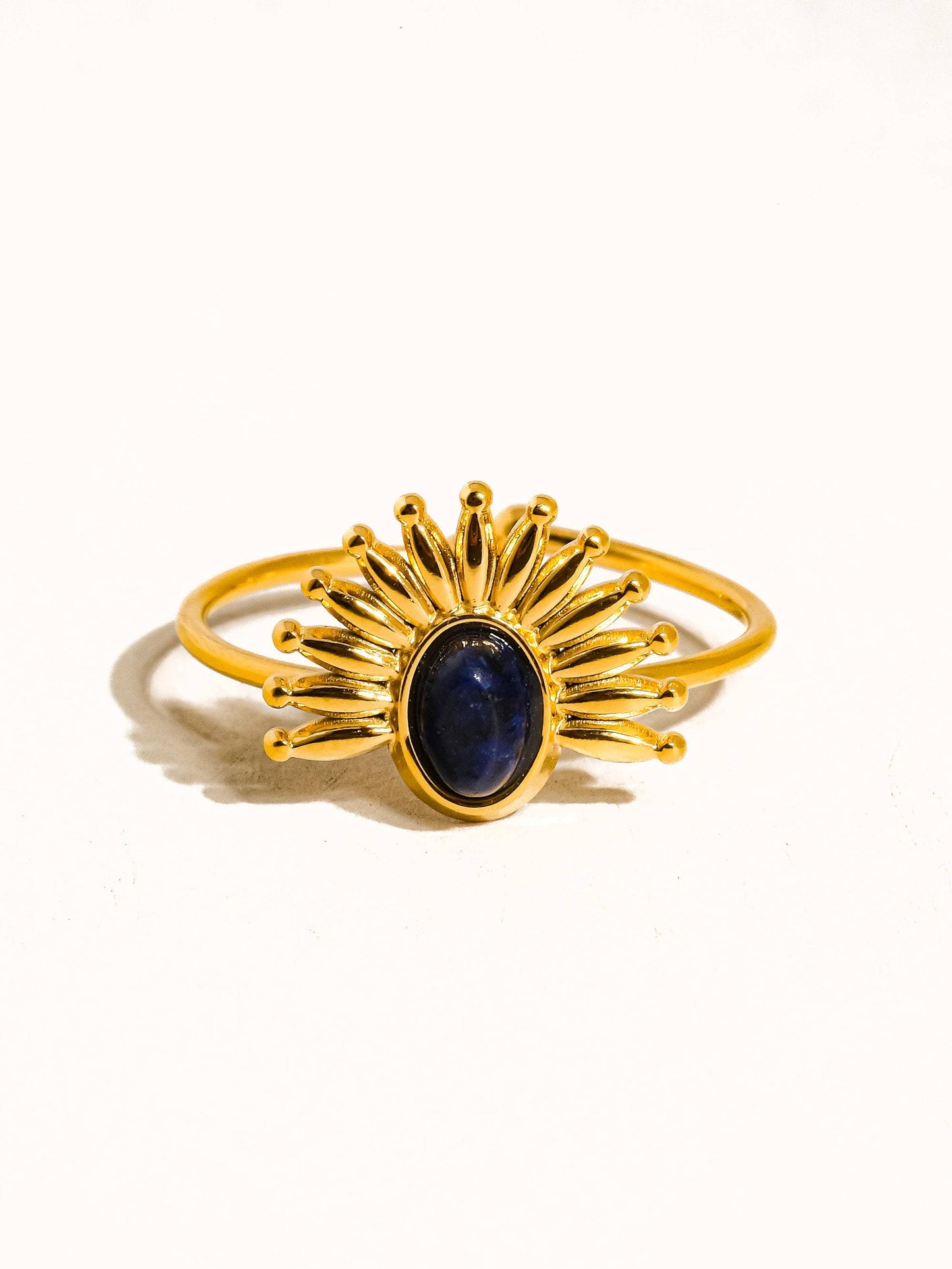 Fabienne 18K Gold Non-Tarnish Sun Stone Ring