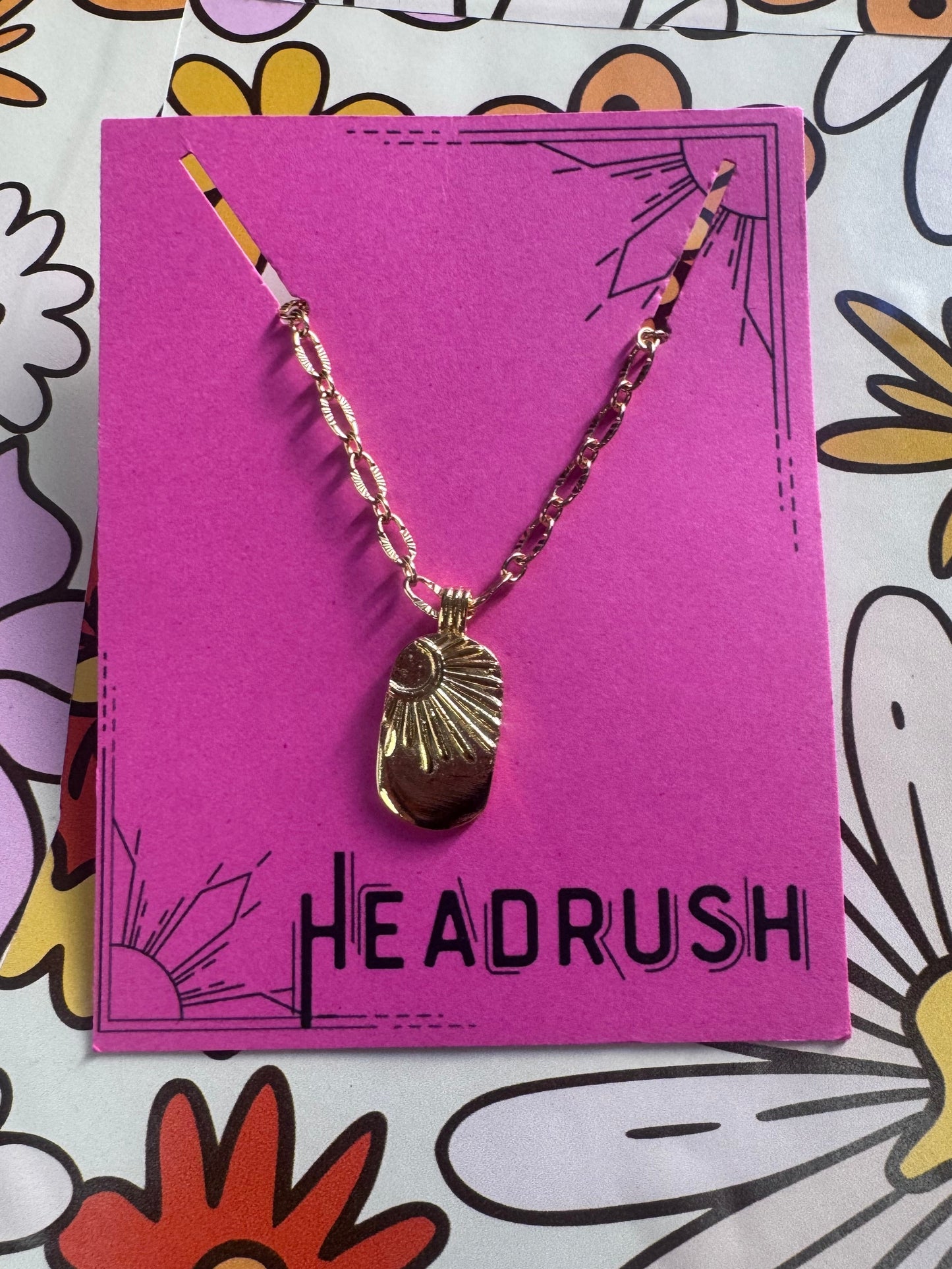 Sunshine Medallion Gold Chain Necklace