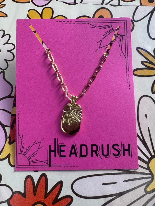 Sunshine Medallion Gold Chain Necklace