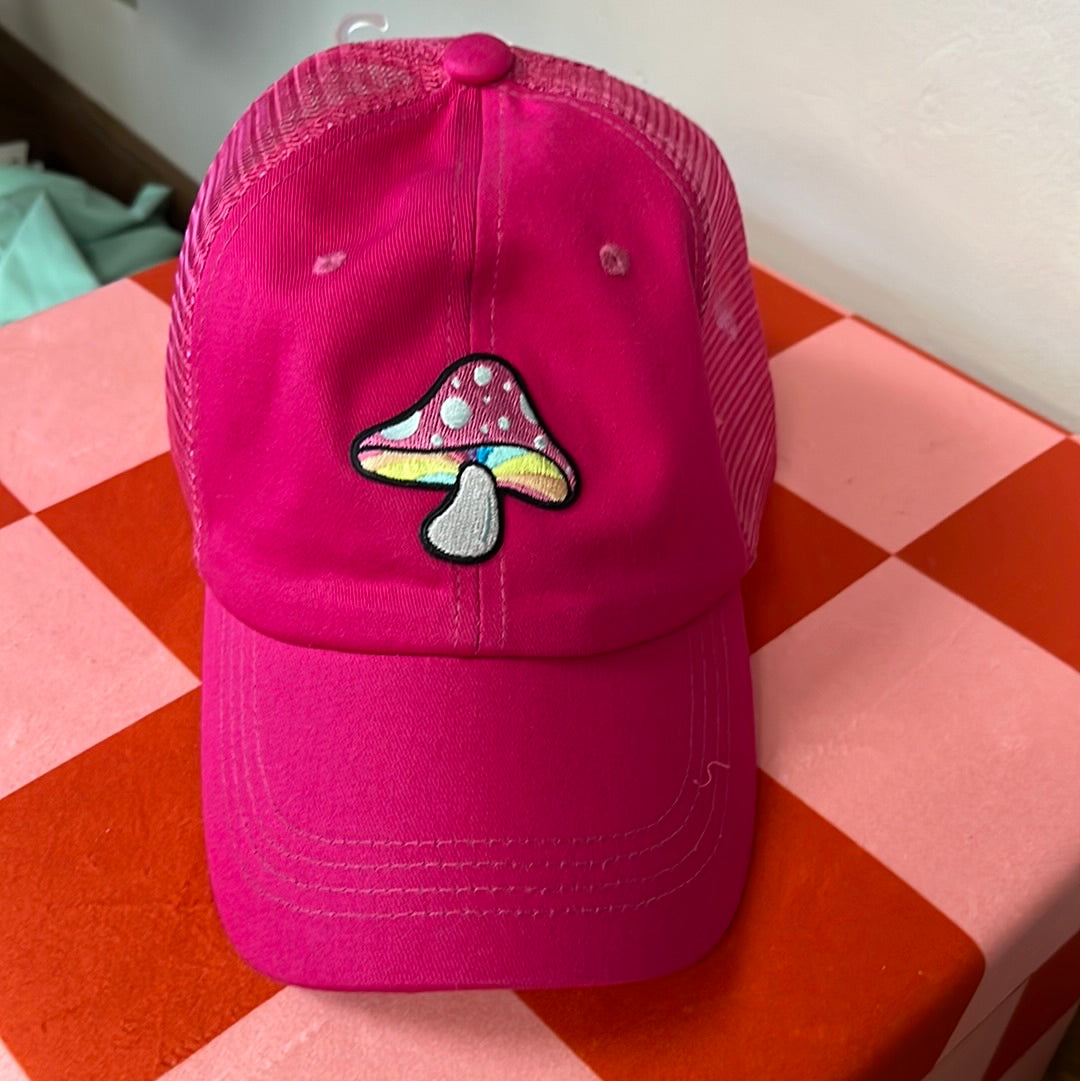 Pink Psychedelic Mushy Baseball Hat