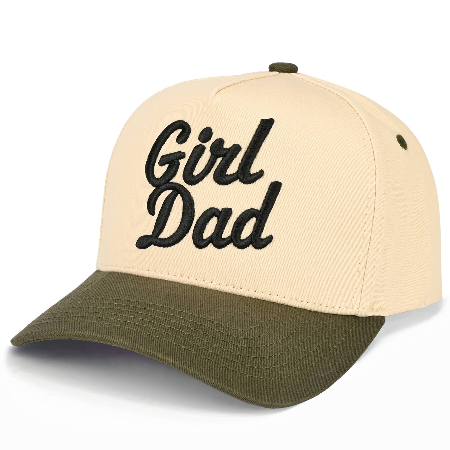GIRL DAD Letter Embroidered on Two Tone Trucker Hat