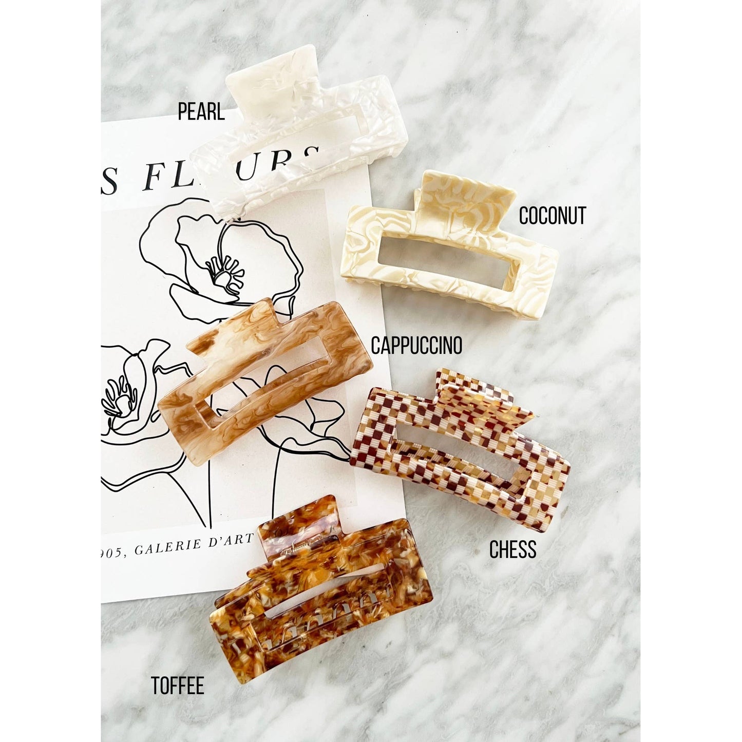 Jumbo 4-Inch Acetate Hair Claw - BETTY