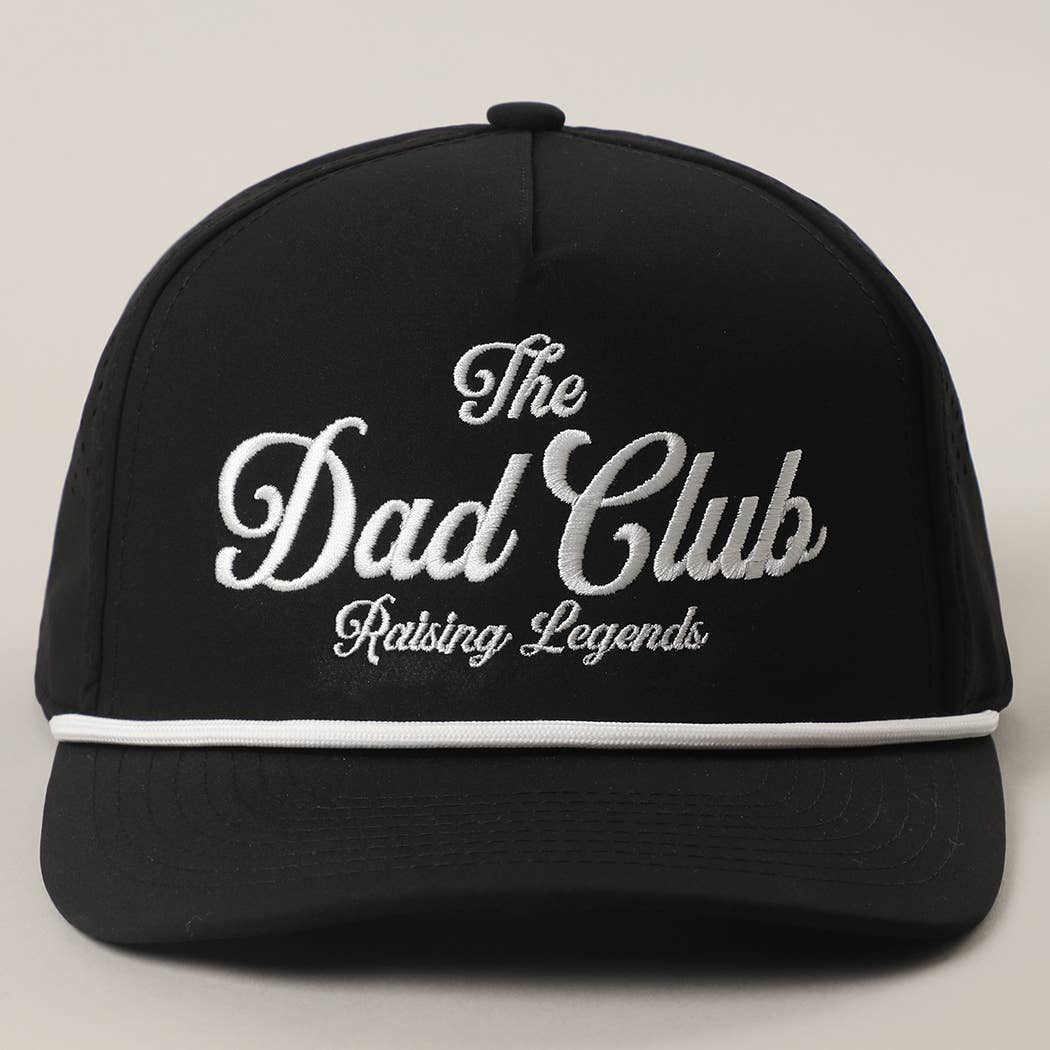 THE DAD CLUB Black Embroidered Trucker Hat
