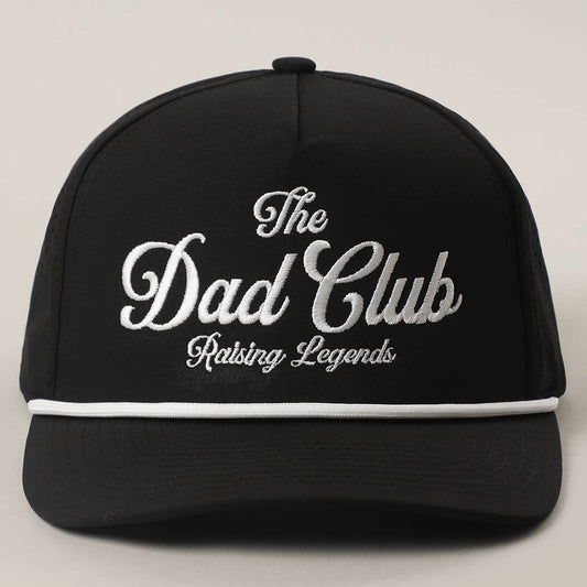 THE DAD CLUB Black Embroidered Trucker Hat