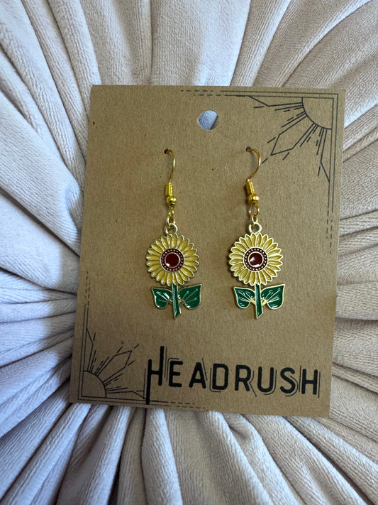 Sunflower Dangle Earrings