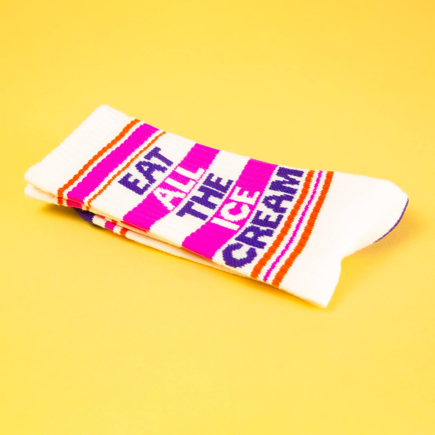 Eat All The Ice Cream Gym Crew Socks