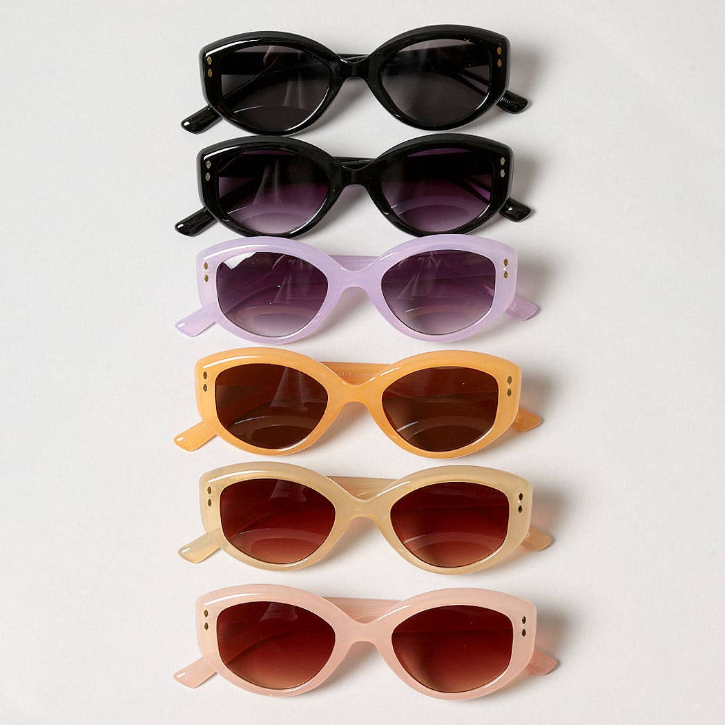 Suzanne-Bold Round Frame Tinted Sunglasses