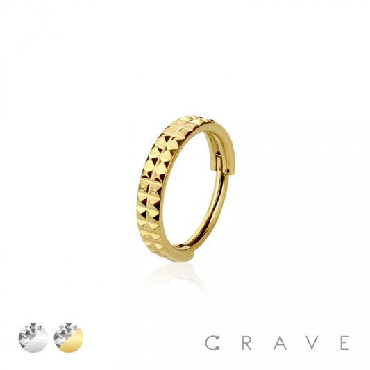 316L SURGICAL STEEL HINGED SEGMENT SPIKE DENT CLICKER DOUBLE