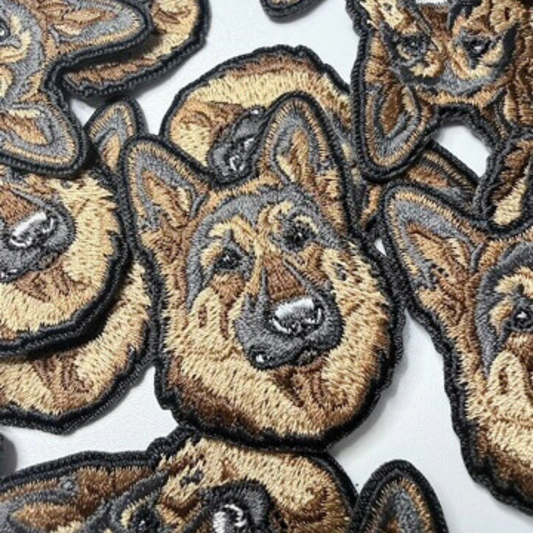 2" German Shepherd -  Embroidered Hat Patch