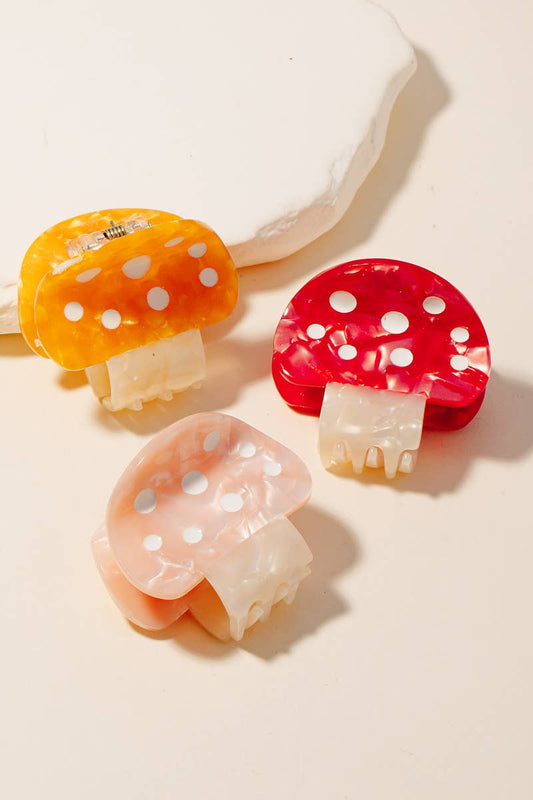Mixed Mushrooms Hair Claw