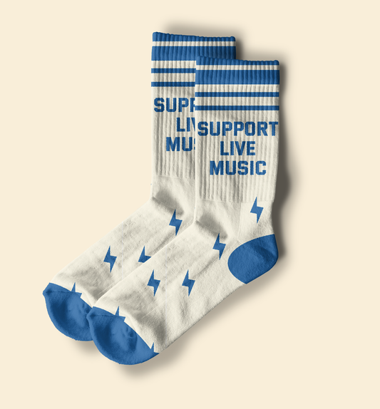 Support Live Music Socks (novelty socks, music, gifts)
